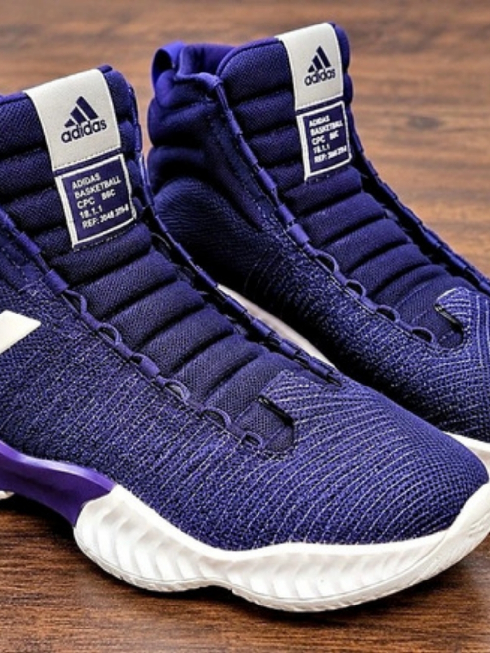 adidas Pro Bounce 2018 Basketball Shoes Men’s Size 15 Purple White B42250